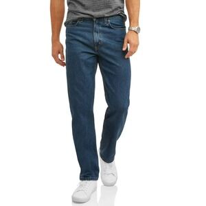 George Mens 100% Cotton Relaxed Fit Jeans Medium Wash Size 42 x 30